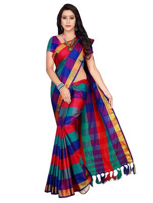set 3 combo saree with blouse - 18376598 - Standard Image - 3