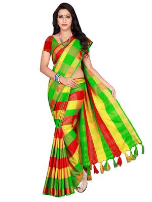 set 3 combo saree with blouse - 18376598 - Standard Image - 4