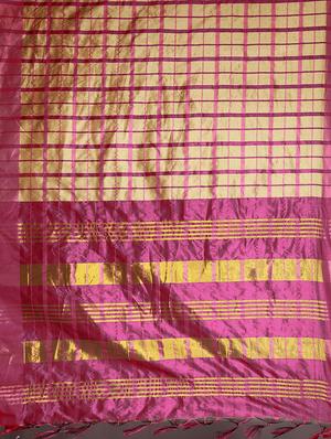magenta printed saree with blouse - 18376625 - Standard Image - 4
