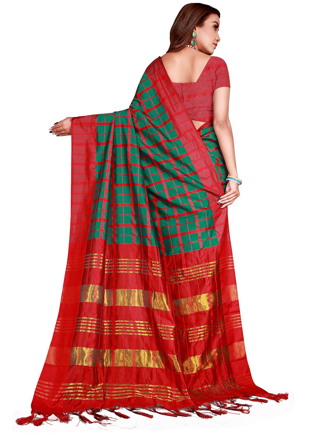 multi colored printed saree with blouse - 18376628 - Zoom Image - 3