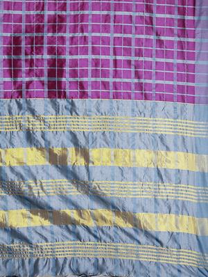 grey printed saree with blouse - 18376634 - Standard Image - 5