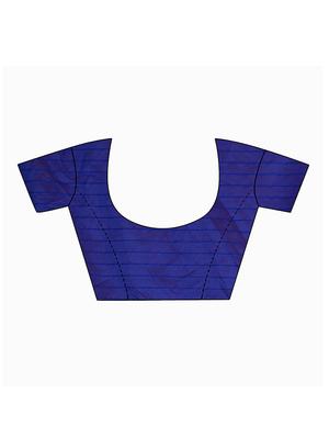 blue printed saree with blouse - 18376646 - Standard Image - 3
