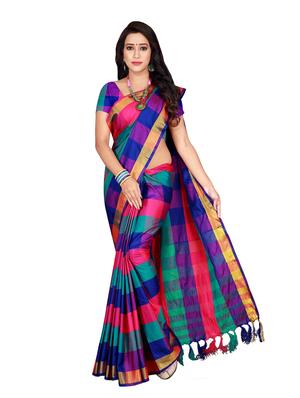 set of 2 combo saree with blouse - 18376679 - Standard Image - 5