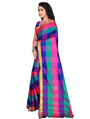 set of 2 combo saree with blouse - 18376679 - Standard Image - 6