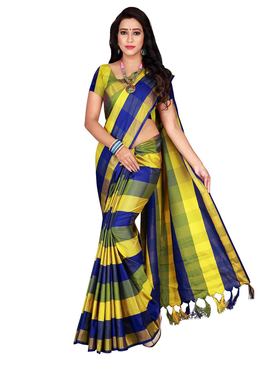 set of 2 combo saree with blouse - 18376679 - Zoom Image - 2