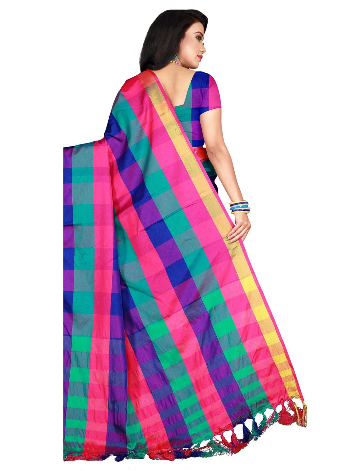 set of 2 combo saree with blouse - 18376679 - Zoom Image - 7
