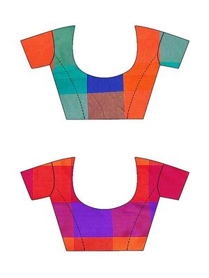 set 2 combo saree with blouse - 18376702 - Standard Image - 8