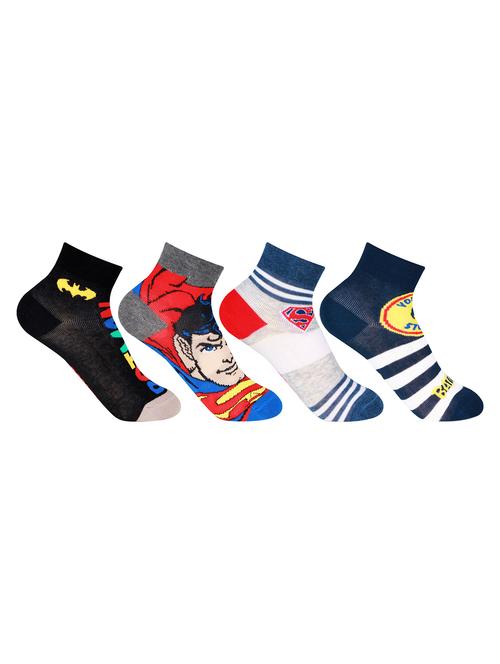 pack of 4 printed ankle length sock - 18377090 - Very Small Image - 1