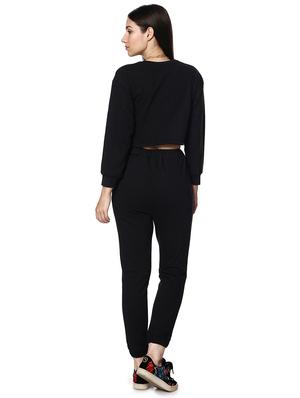long-sleeved solid active wear set - 18378419 - Standard Image - 3