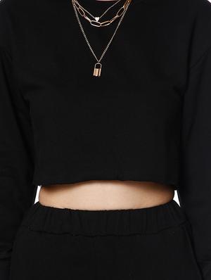 long-sleeved solid active wear set - 18378419 - Standard Image - 4