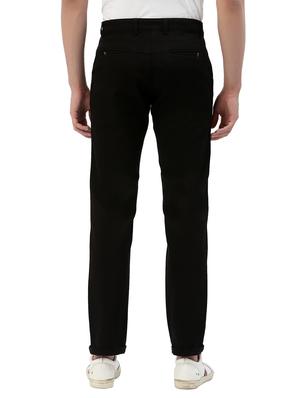 black solid casual trouser - 18378478 - Standard Image - 4