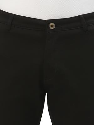 black solid casual trouser - 18378478 - Standard Image - 6