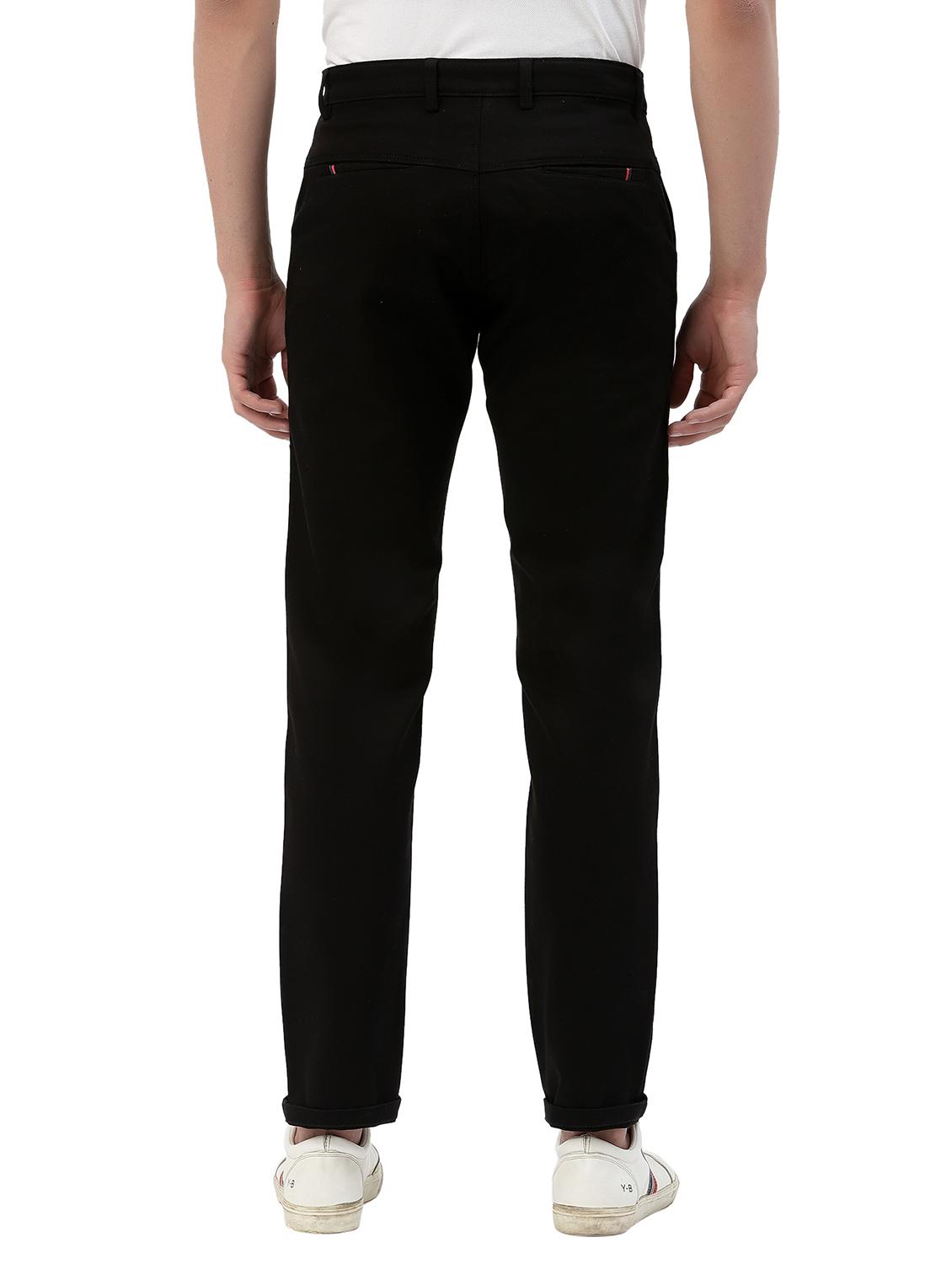 black solid casual trouser - 18378478 - Zoom Image - 4