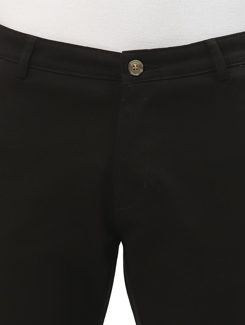 black solid casual trouser - 18378478 - Zoom Image - 6