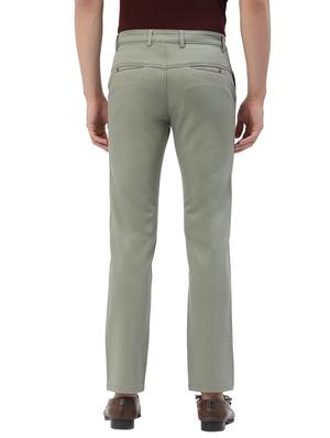 green solid casual trouser - 18378481 - Standard Image - 4