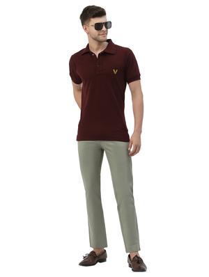 green solid casual trouser - 18378481 - Standard Image - 5