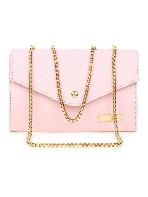 pink textured regular sling bag - 18378689 - Standard Image - 1