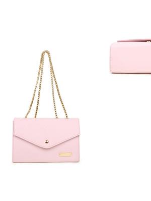 pink textured regular sling bag - 18378689 - Standard Image - 2