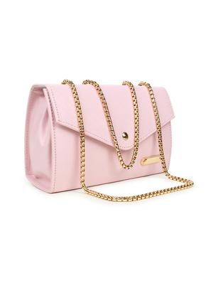 pink textured regular sling bag - 18378689 - Standard Image - 4