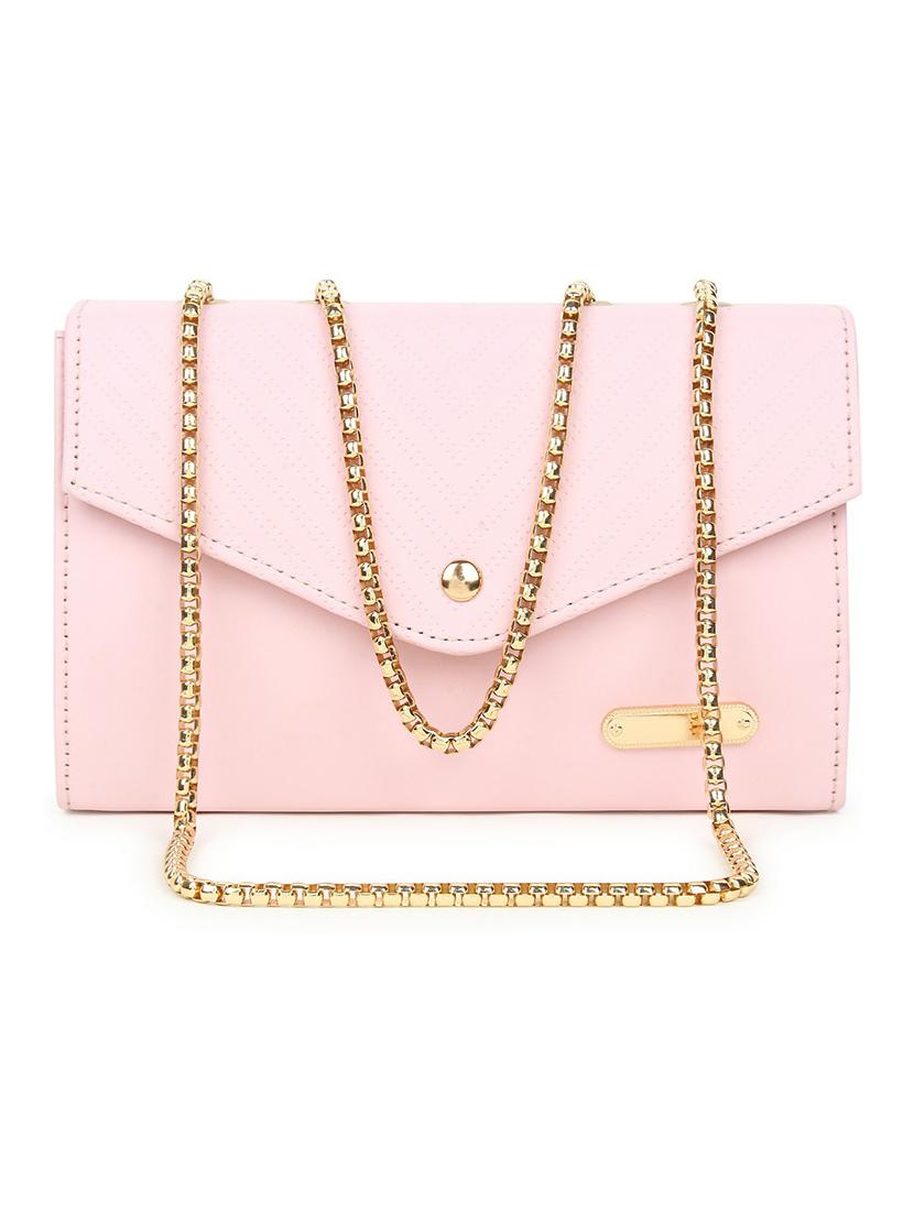 pink textured regular sling bag - 18378689 - Zoom Image - 1