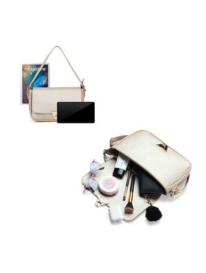 white solid regular sling bag - 18378709 - Standard Image - 4