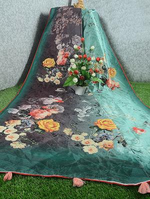 floral printed saree with blouse - 18378771 - Standard Image - 3