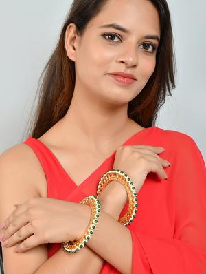 green brass bangle - 18380623 - Standard Image - 5