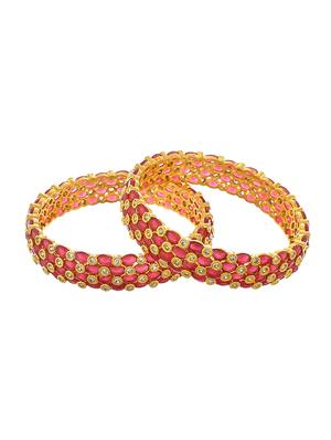 pink brass bangle - 18380629 - Standard Image - 2