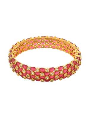 pink brass bangle - 18380629 - Standard Image - 3