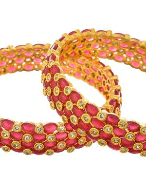 pink brass bangle - 18380629 - Standard Image - 4