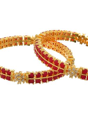 pink brass bangle - 18380630 - Standard Image - 4