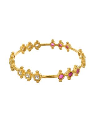 pink brass bangle - 18380634 - Standard Image - 3