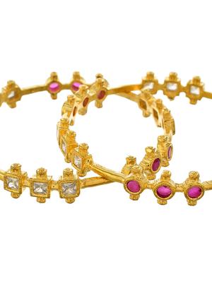 pink brass bangle - 18380634 - Standard Image - 4