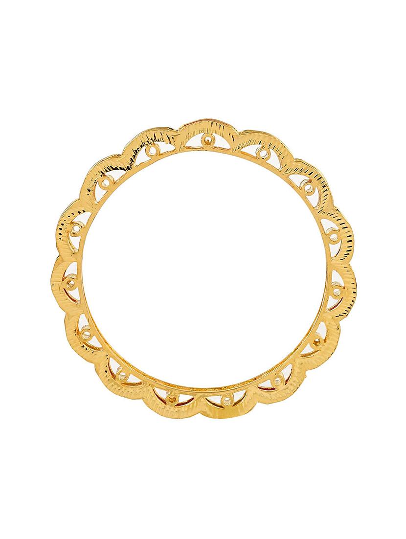 set of 2 bridal faux ruby american diamond gokhroo bangles - 18380647 - Zoom Image - 4