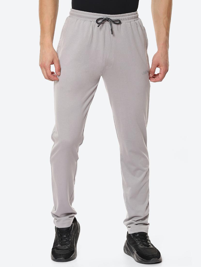grey solid flat front casual trouser - 18380904 - Zoom Image - 1