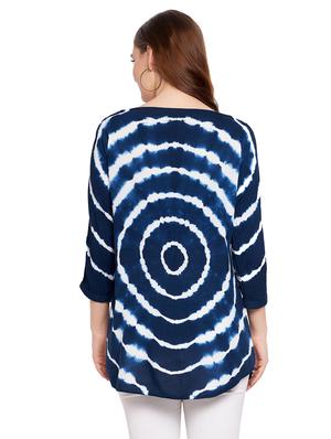 boat neck shibori regular tunic - 18381058 - Standard Image - 3