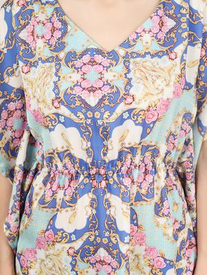 short sleeved printed regular top - 18381095 - Standard Image - 4