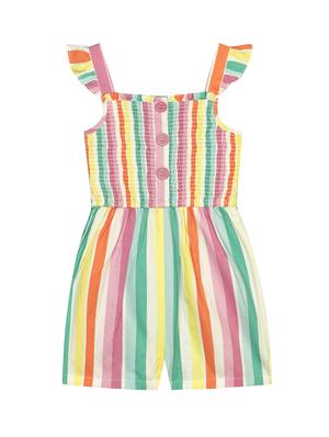 multi colored striped and smocked playsuits - 18381210 - Standard Image - 2