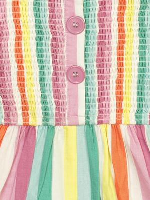 multi colored striped and smocked playsuits - 18381210 - Standard Image - 3