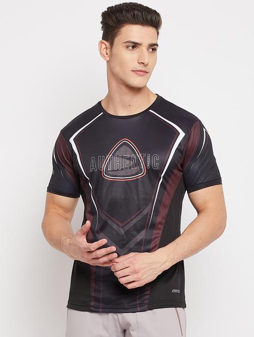 black front-printed t-shirt - 18381399 - Standard Image - 1
