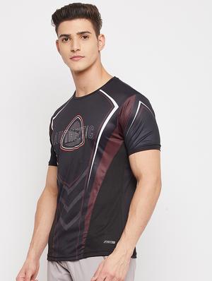 black front-printed t-shirt - 18381399 - Standard Image - 3