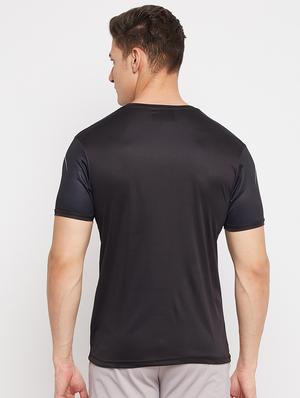 black front-printed t-shirt - 18381399 - Standard Image - 4