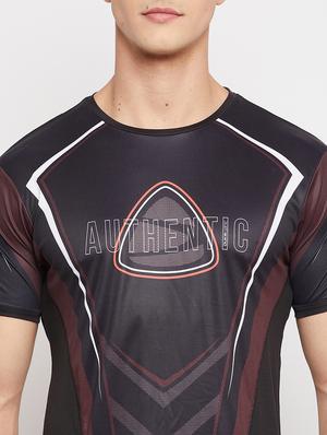 black front-printed t-shirt - 18381399 - Standard Image - 6