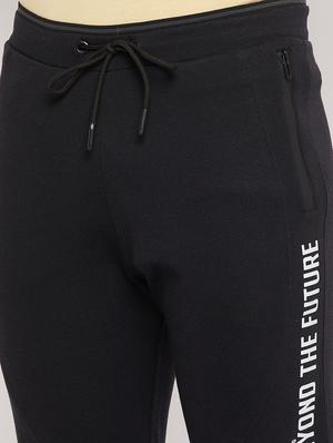 black solid full length track pant - 18381406 - Standard Image - 5