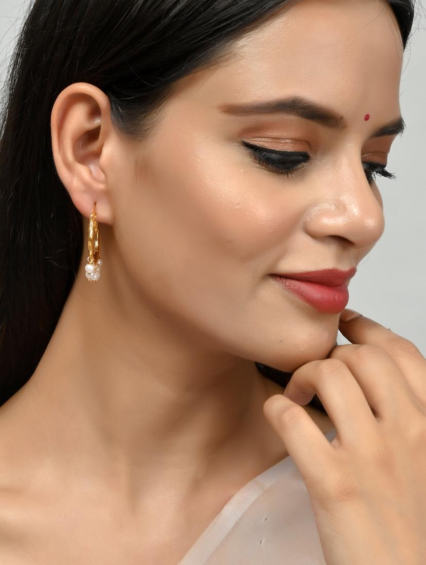 gold brass balli earring - 18381718 - Zoom Image - 4