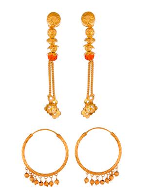 gold brass balli earring - 18381721 - Standard Image - 2