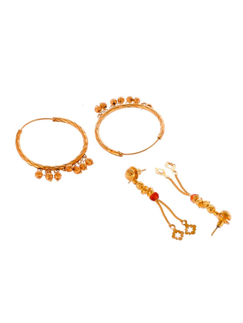 gold brass balli earring - 18381721 - Zoom Image - 3