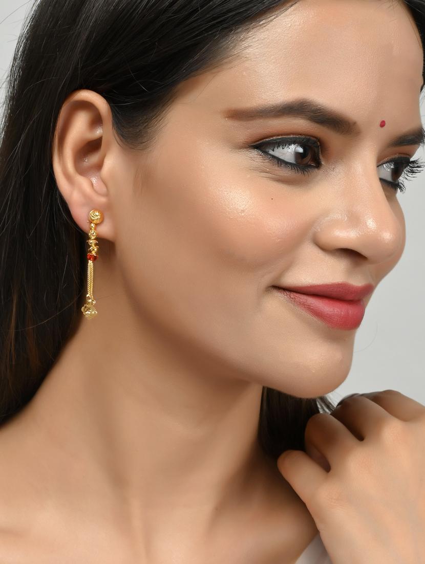 gold brass balli earring - 18381721 - Zoom Image - 4