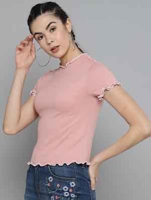 short sleeved solid regular top - 18381908 - Standard Image - 2