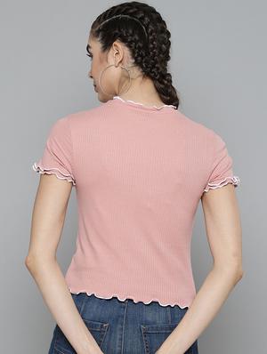 short sleeved solid regular top - 18381908 - Standard Image - 3